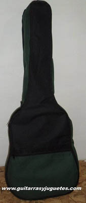 funda economica color negro con verde oscuro para guitarra